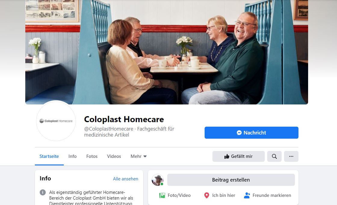 Coloplast Homecare jetzt auf Facebook